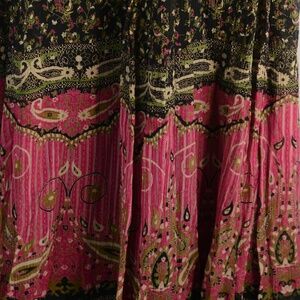 Coldwater Creek Paisley 100% Silk Skirt SZ 14 NWOT